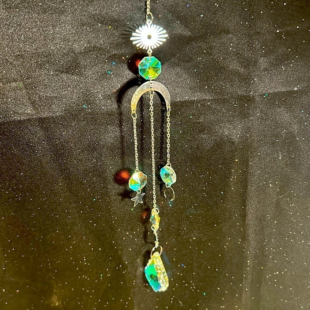 🌟Silver Rainbow 🌈 Crystal Sun Catcher (d)🌟
